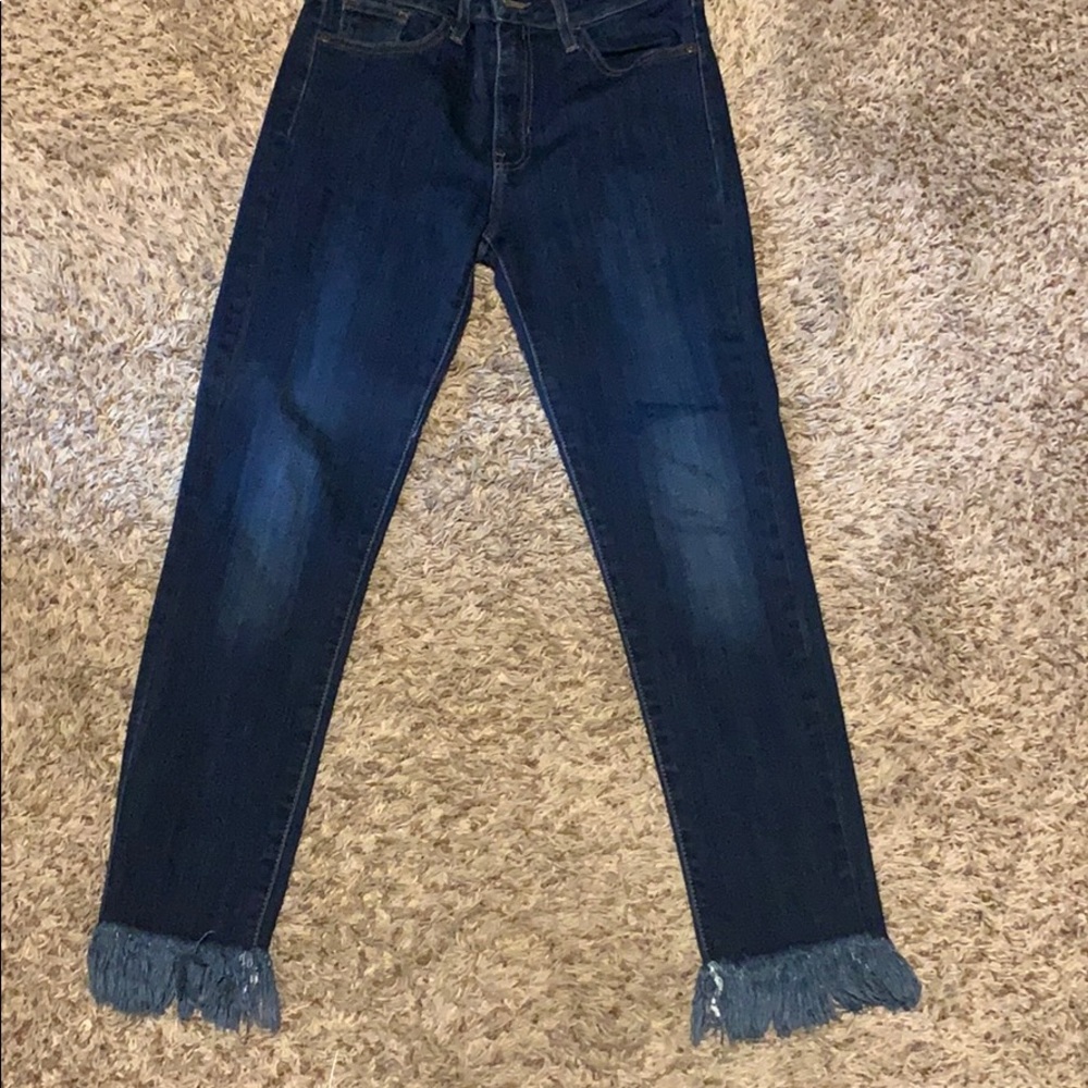Dark denim jeans